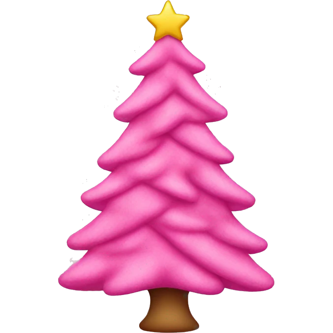 Pink Christmas tree emoji