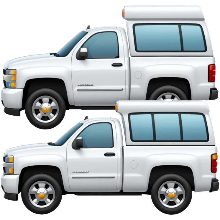 Chevy Silverado una cabina blanca emoji