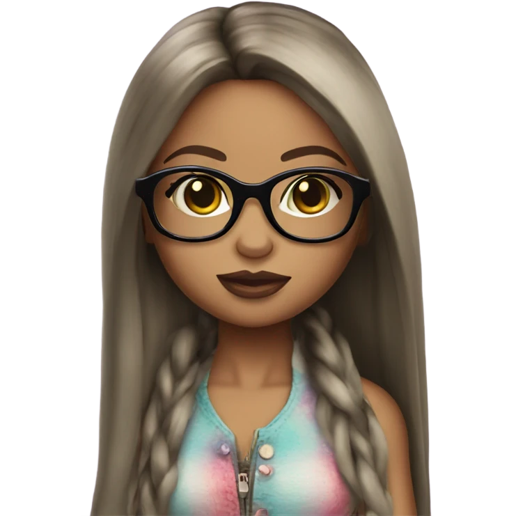  bratz doll with glasses emoji