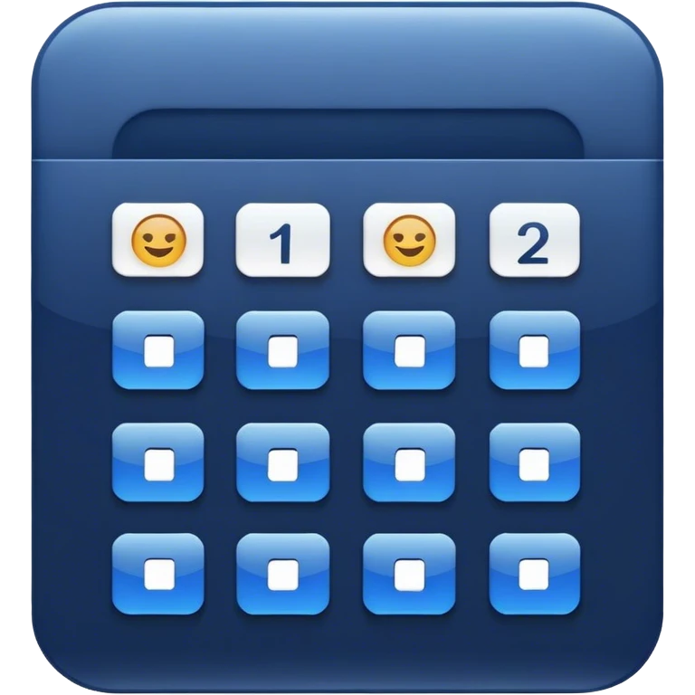 dark blue 
schedule emoji