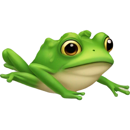 Frog on an airplane emoji