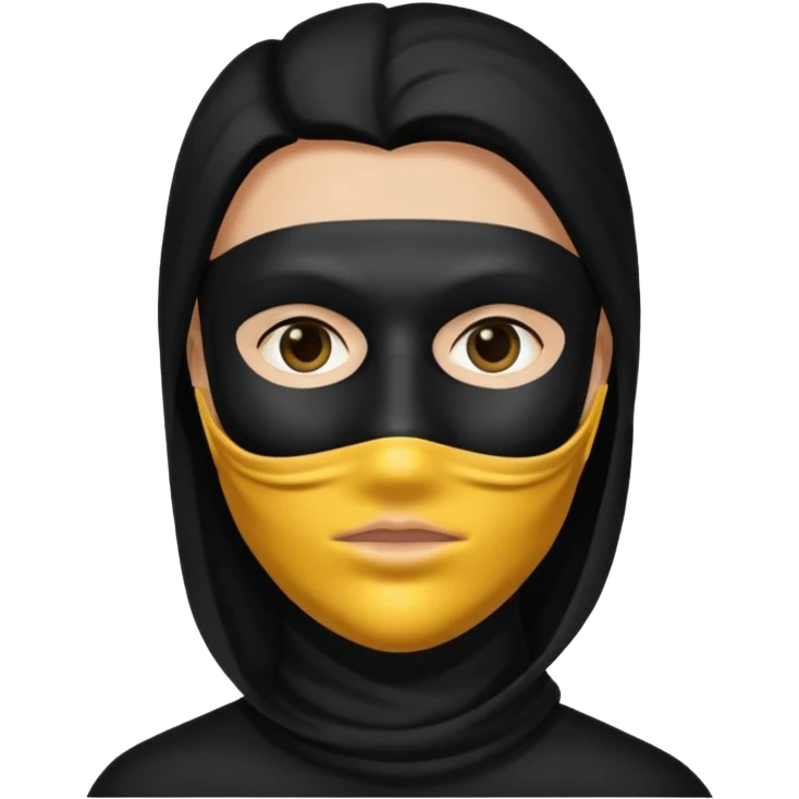 Black mask emoji