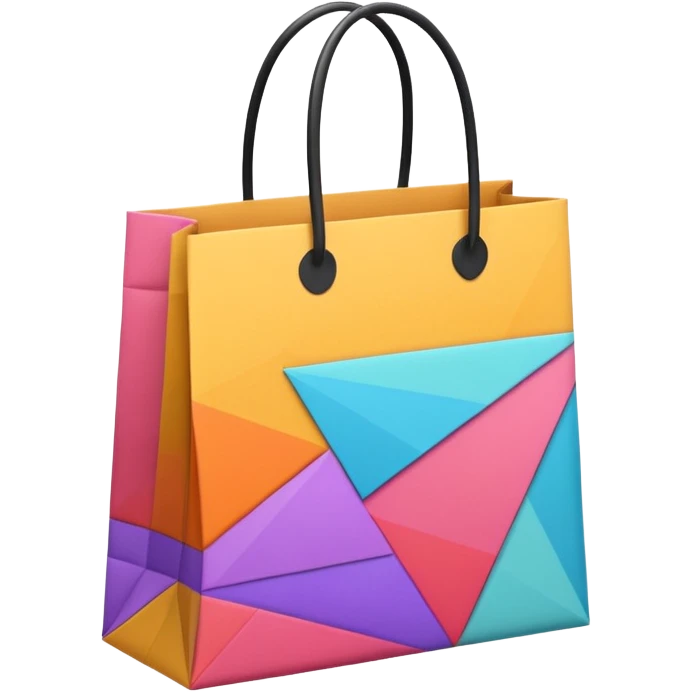aesthetic shopping bag with pattern emoji