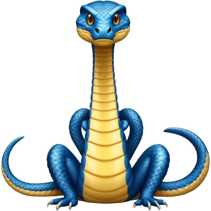 cobra is in its upright defensive posture emoji