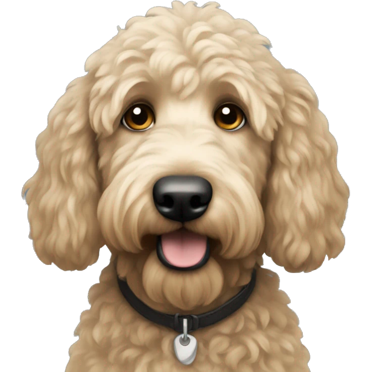 Black golden doodle  emoji