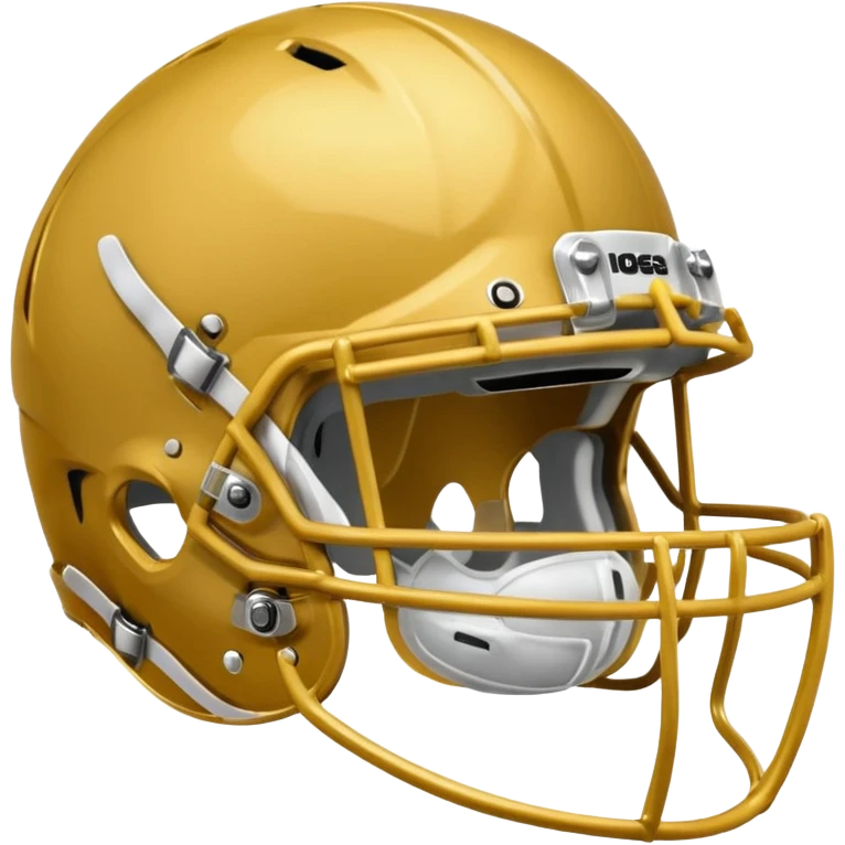 College football player helmet in gold color ( where is player face) emoji