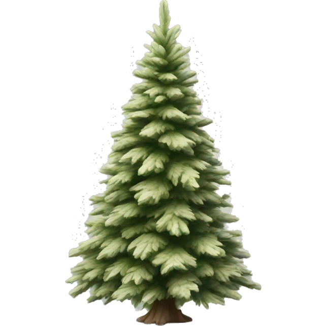 Realistic isolated off white fir christmas tree   emoji
