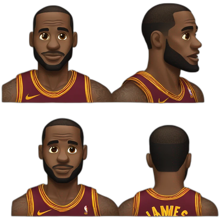 Lebron James etonné emoji