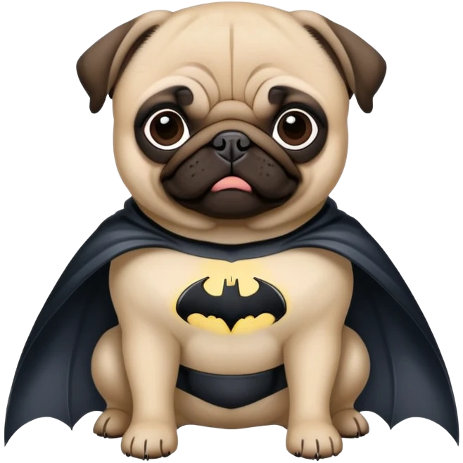 pug in batman suit emoji