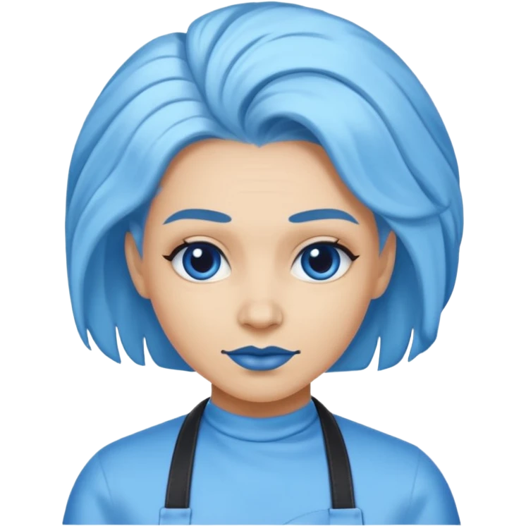 blue mutant hairdresser emoji