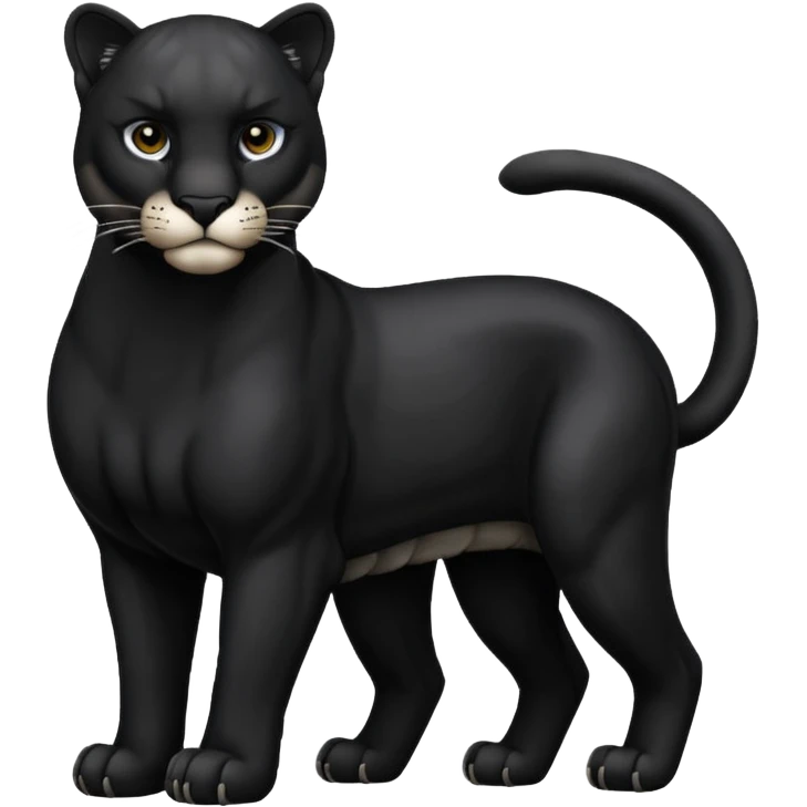 Black puma emoji
