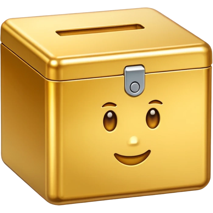 Clean Gold box frontview emoji