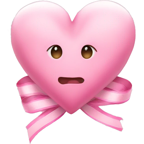  Babypink heart with ribbons  emoji