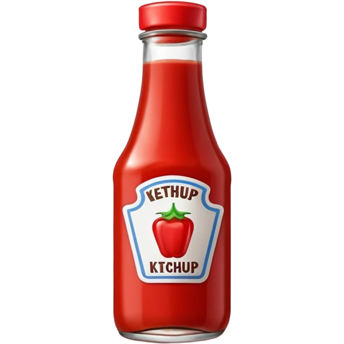 Glass Bottle of ketchup emoji