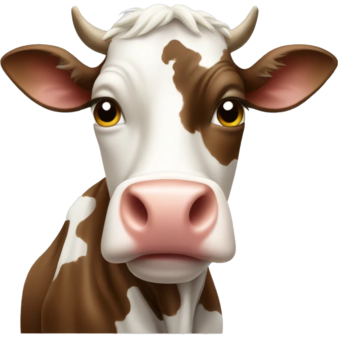 A cow with iPhone emoji