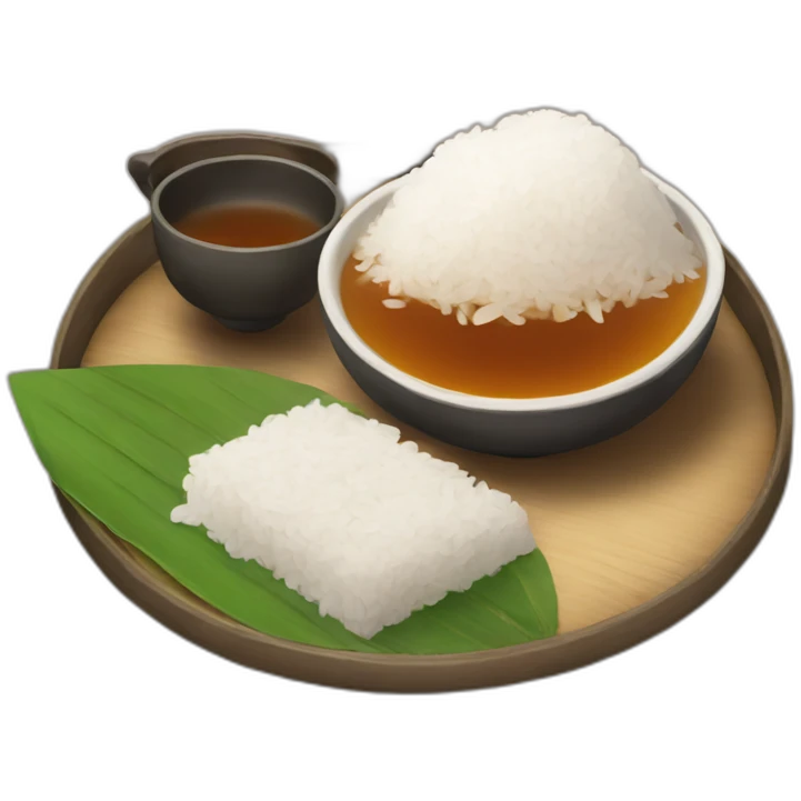 ochasuke with tea and rice emoji