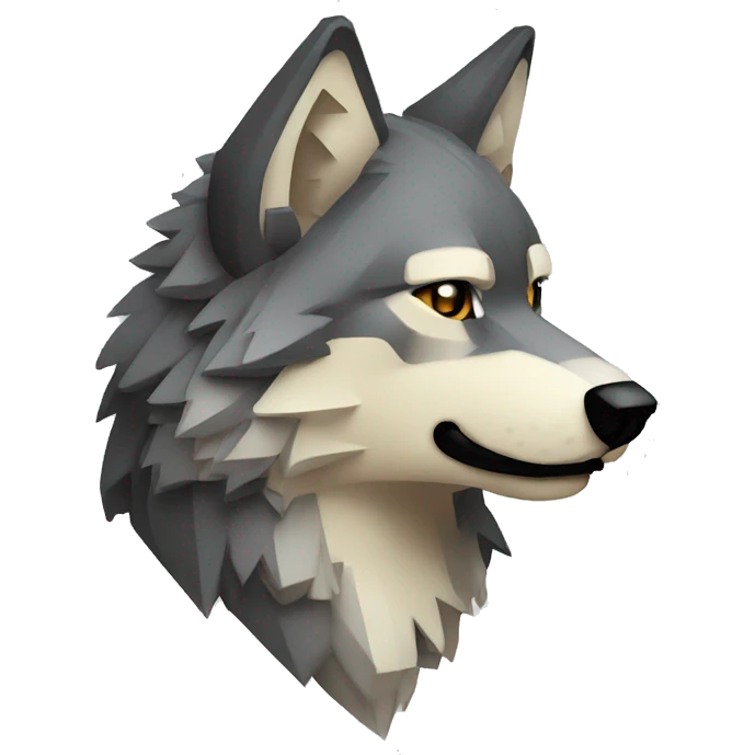 8 bit wolf emoji