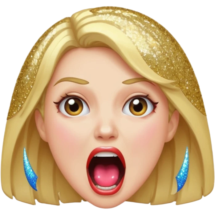 Glitter scream queen emoji