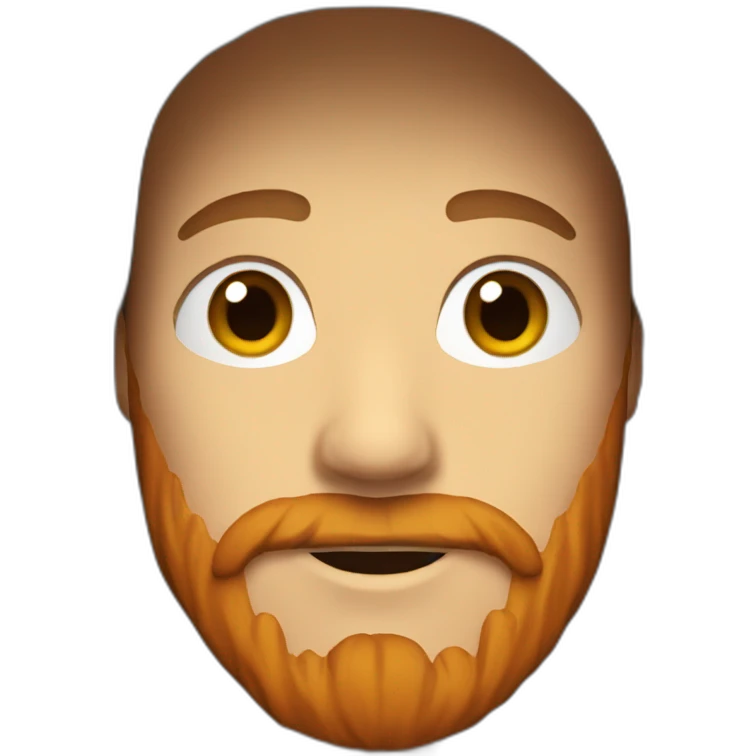 white male with a brown beard and an orange hoodie emoji
