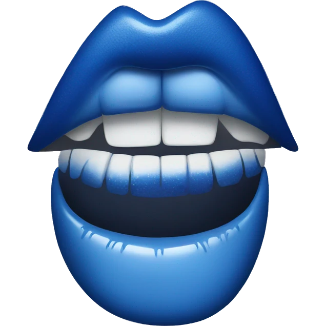 blue lipstick emoji