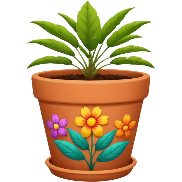 gardening plant pot color change emoji