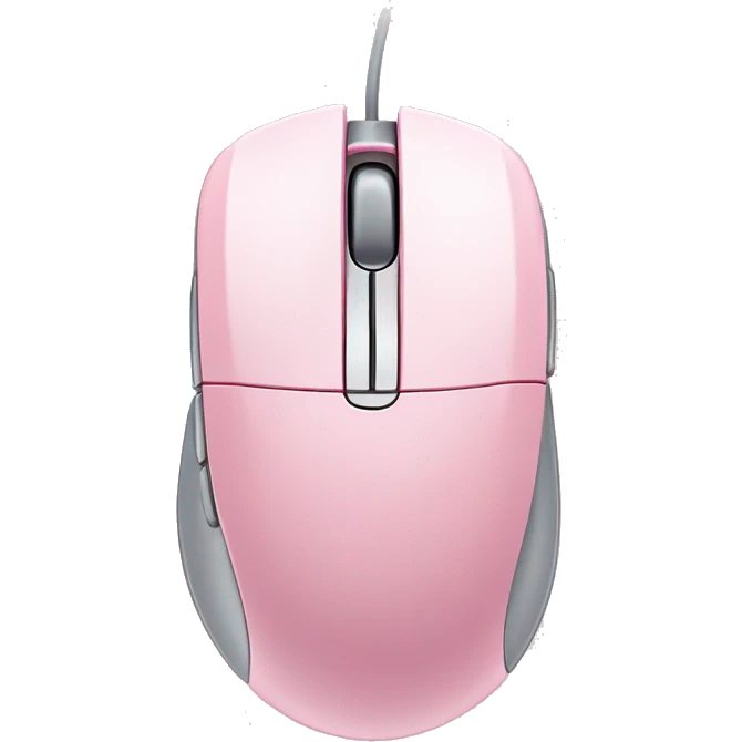 Pastel pink gaming computer mouse emoji