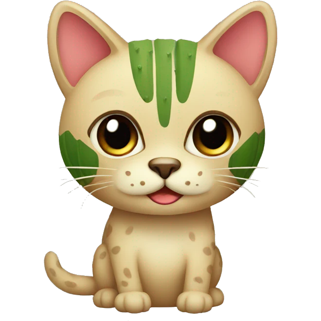 Mexican cactus cat emoji