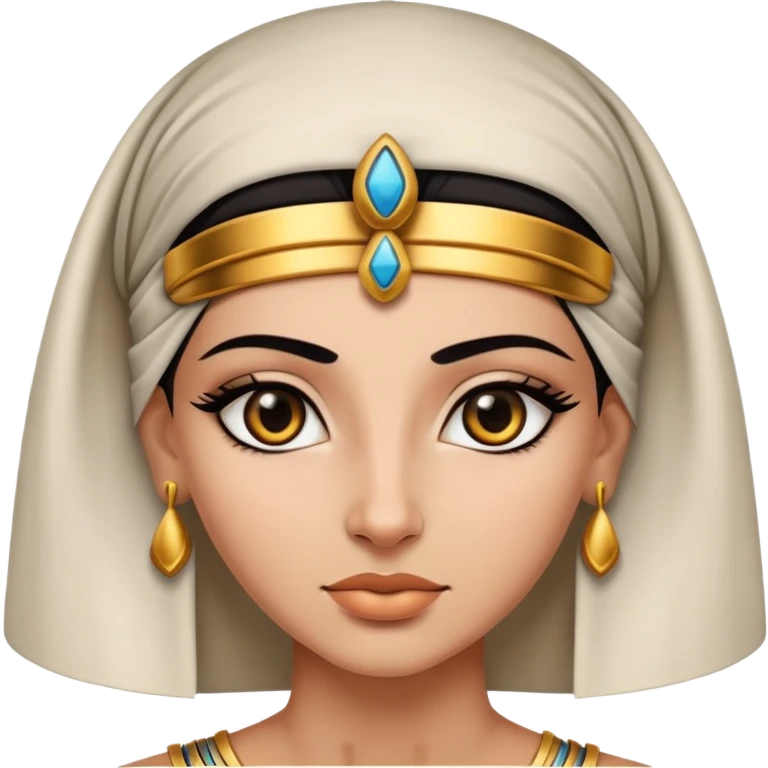Mujer egipcia con piel blanca y ojos negros emoji