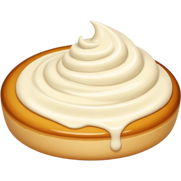 Cream without a plate emoji
