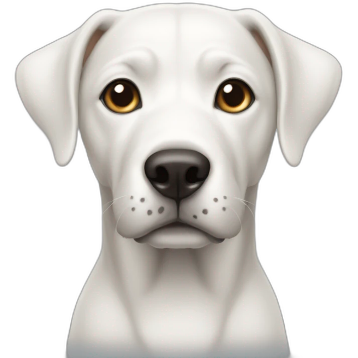 White alabai with cropped ears emoji