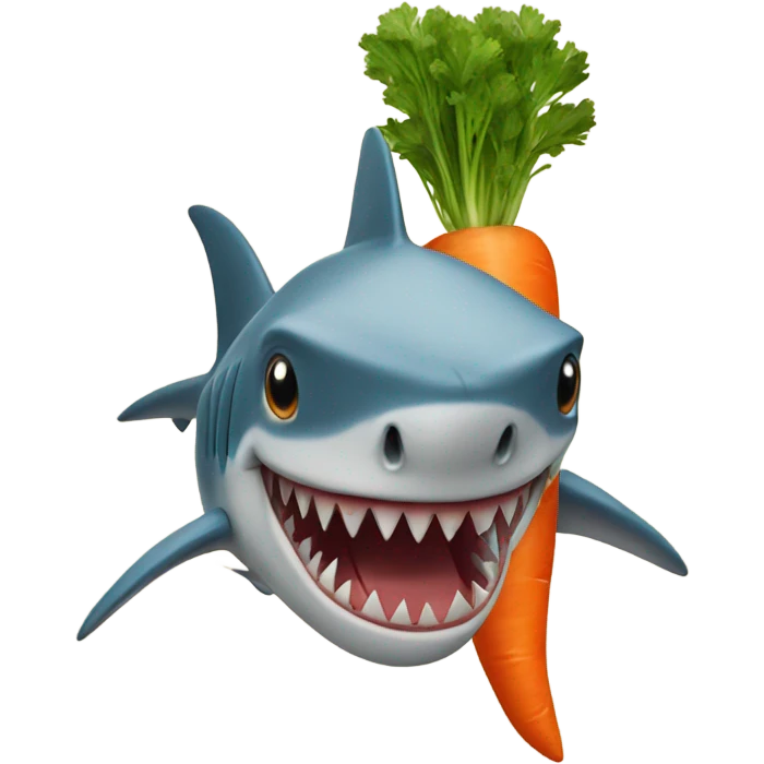 shark carrot emoji