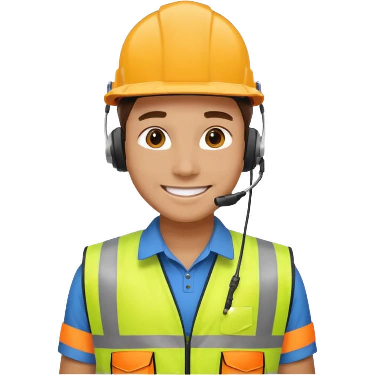 create a realistic emoji shwoing logistic worker whos in charge of the operation emoji