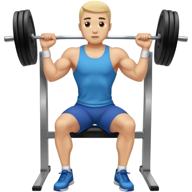 ligth man exercising on the gym emoji