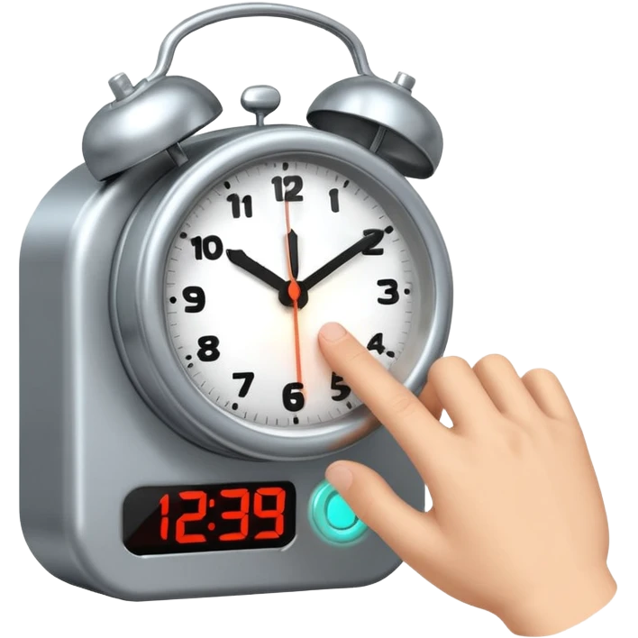 hitting snooze emoji