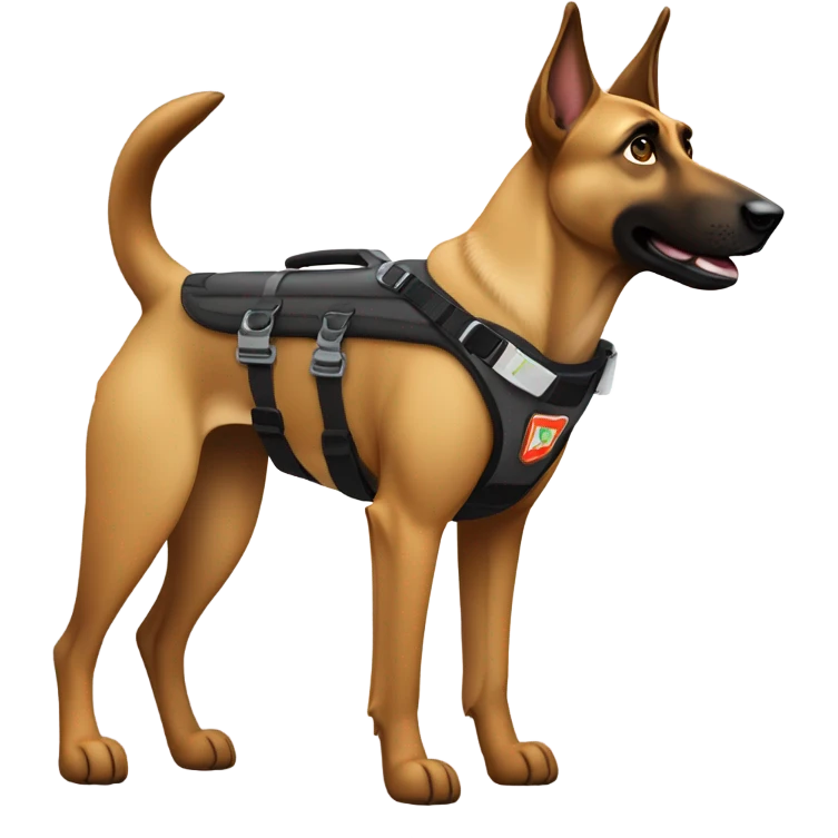 Search and rescue malinois dog emoji