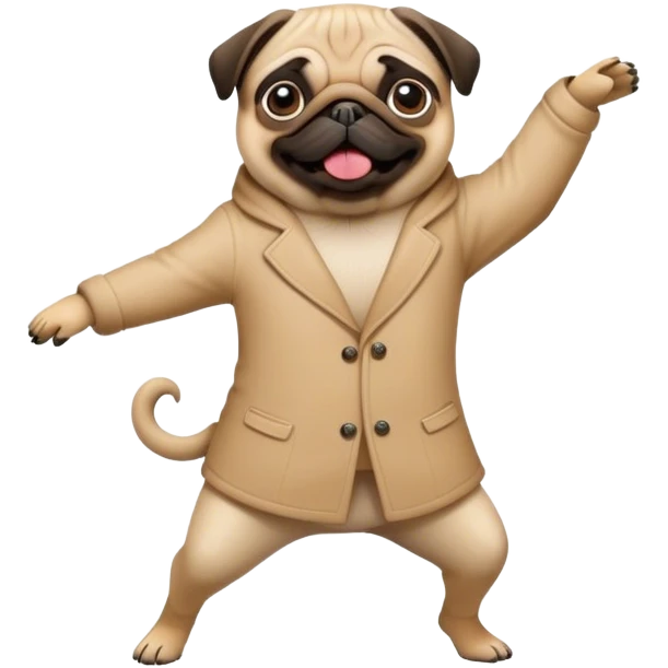 Dancing pug emoji