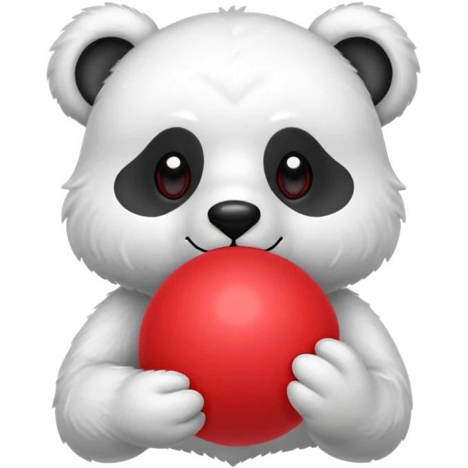 Gloomybear red ball in mouth emoji