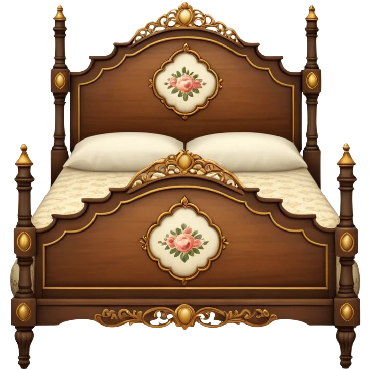vintage antique old academia wooden aesthetic bed emoji