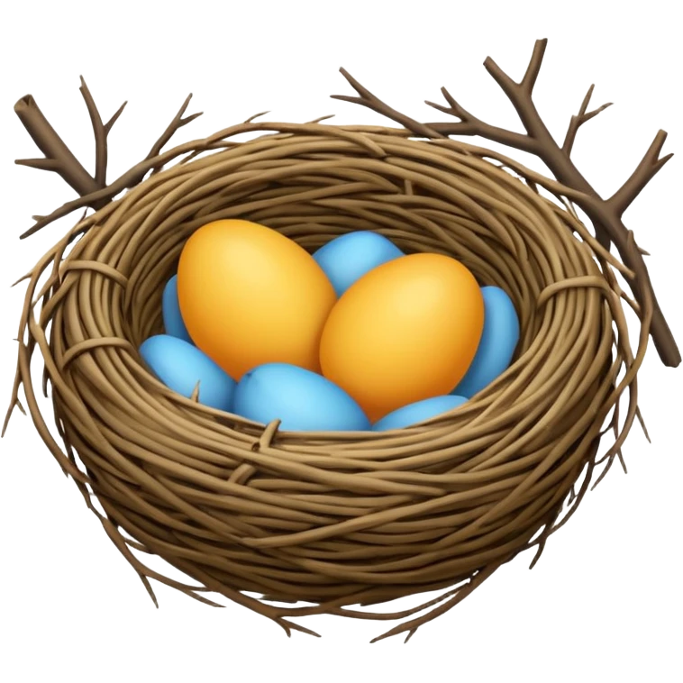 nest, negative:eggs emoji