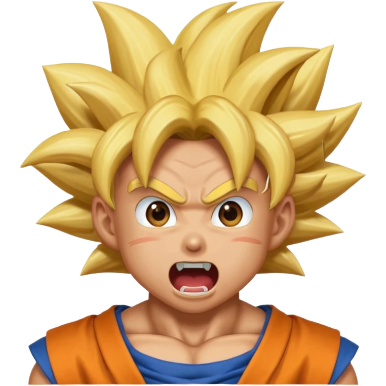 goku super saiyan open mouth emoji