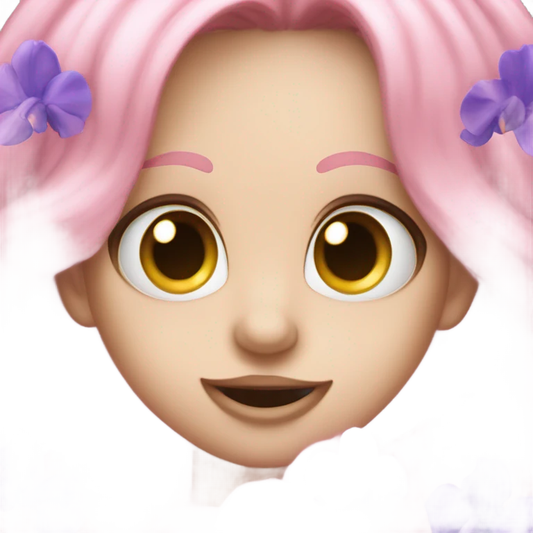 Jaw dropping emoji with pink heart eyes emoji