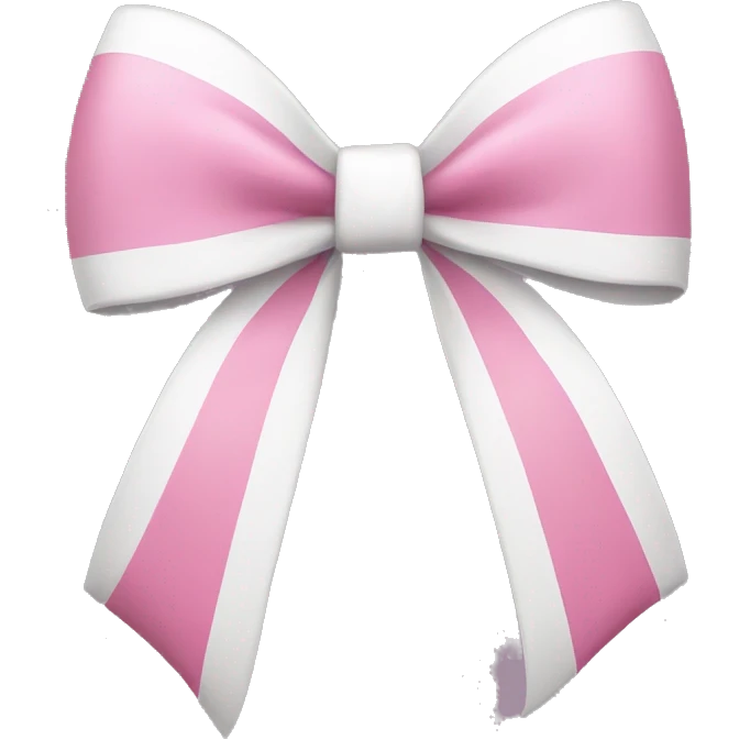 Pink and white bow emoji