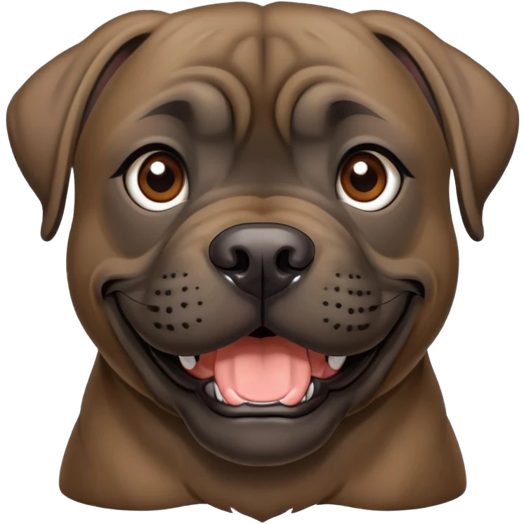 Cane corso smiling emoji
