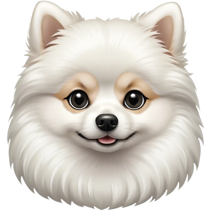 White Pomeranian with black spots emoji