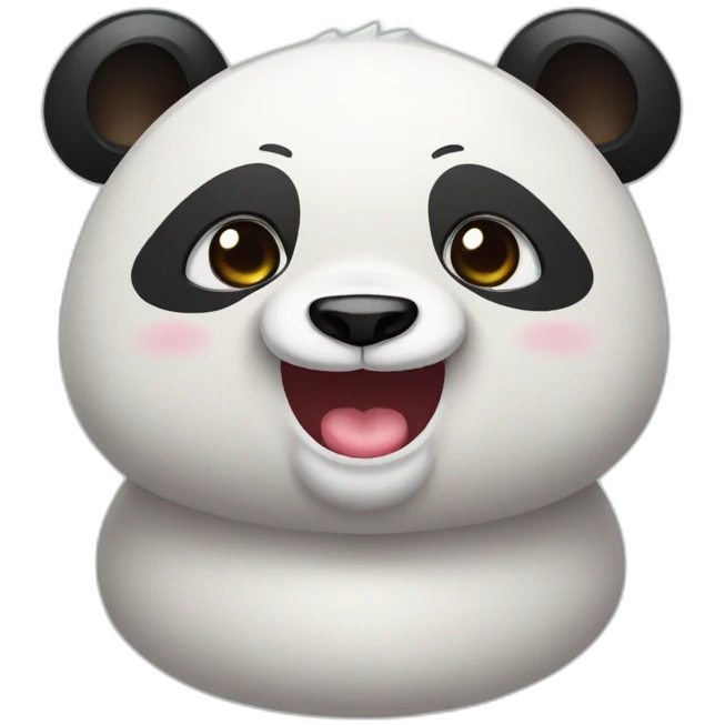 Cute panda drooling emoji