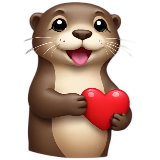 otter holding heart  emoji