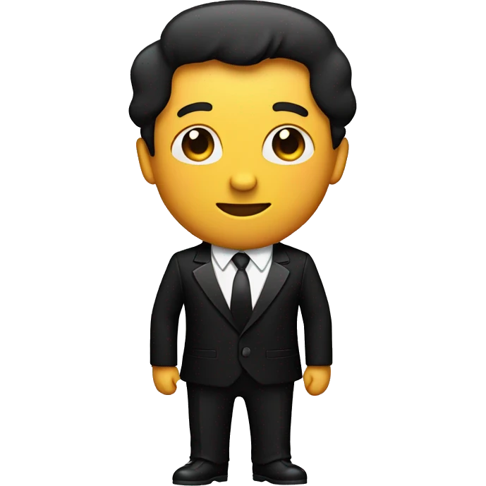 Black tuxedo and tie no person emoji