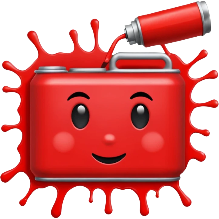 Сделай красное граффити "CNS" emoji