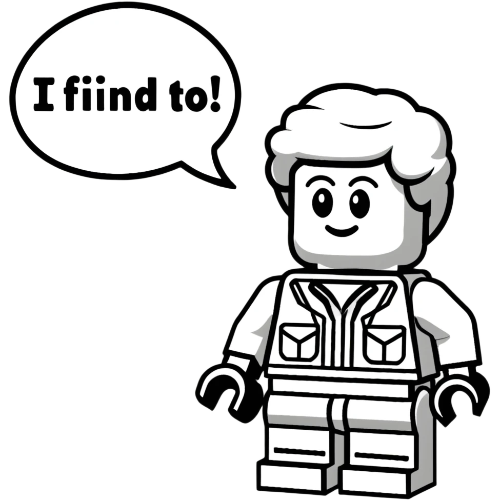 Caseoh as a one by one Lego brick, saying “I’ll find a way to blame that on sketch. Watch me”. emoji