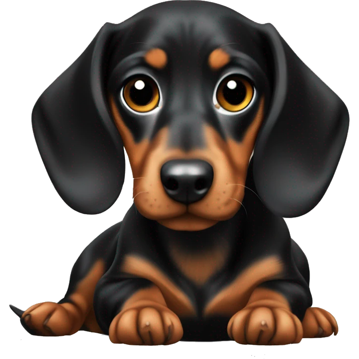 Mini Dachshund black and tan  emoji